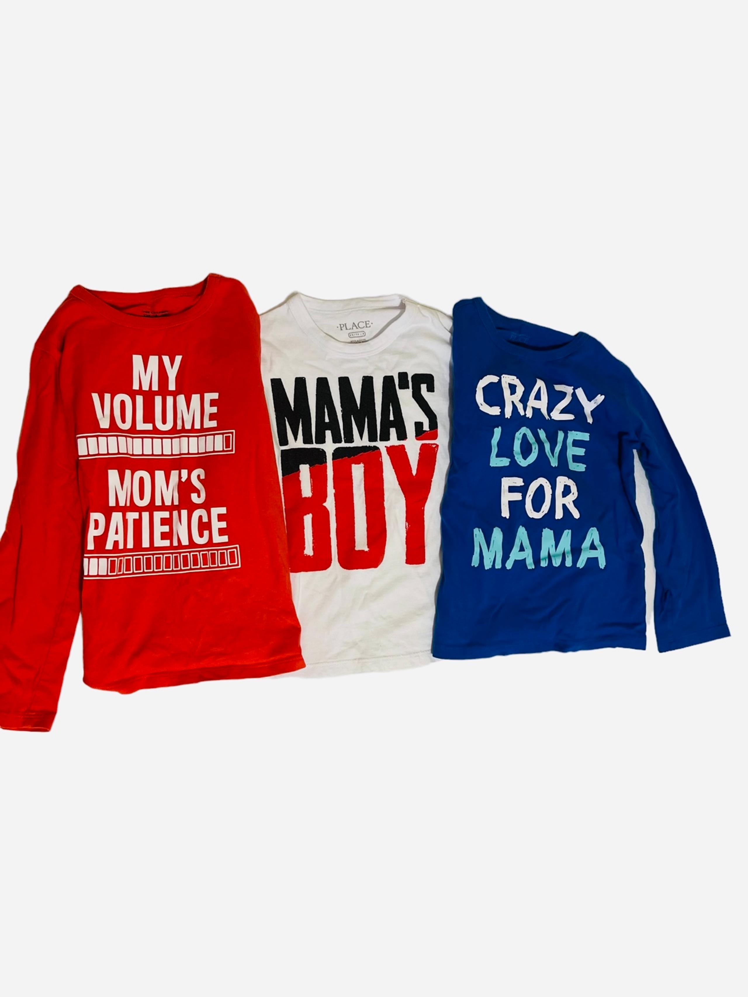 The Children’s Place x3 Boys Long Sleeve Cotton Graphic Tshirts Size 5T (Bundle)