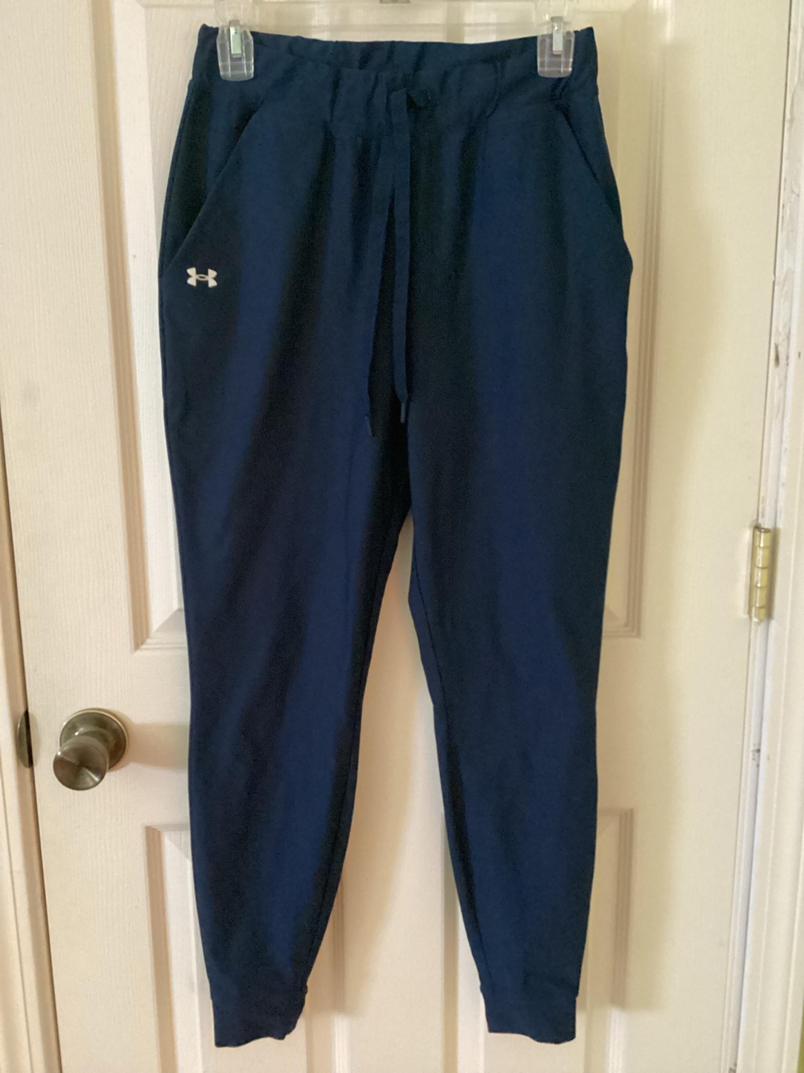 Womens Under Armour Sport woven pants navy blue joggers size S