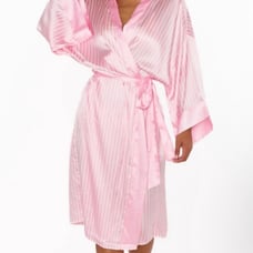 Show Me Your Mumu X Curator Rachel Zoe Robe Pink Stripe Bridal One Size NWT