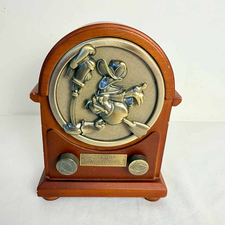 Disney Brown Vtg Donald Duck 70th Birthday Radio Figurine Collectible