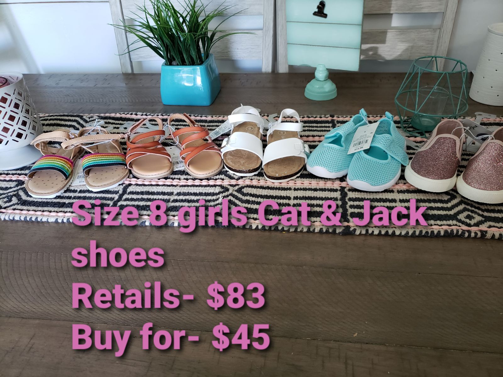 Size 8 girls Cat & Jack shoe bundle