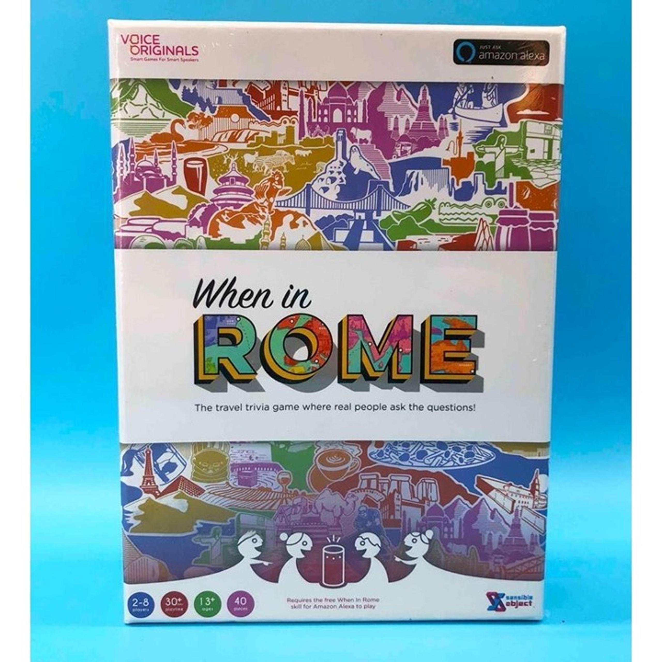 New/Sealed WHEN IN ROME Travel Trivia Interactive Game Designed for Amazon Alexa