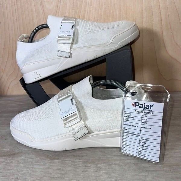 Pajar Canada Yina White Slip-on Casual Sneakers PJ-S20206 Women's 7-7.5