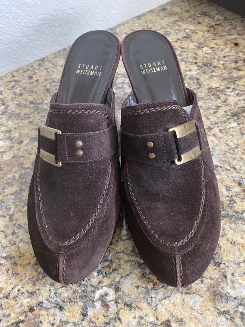 Stuart Weitzman Suede Mules 8