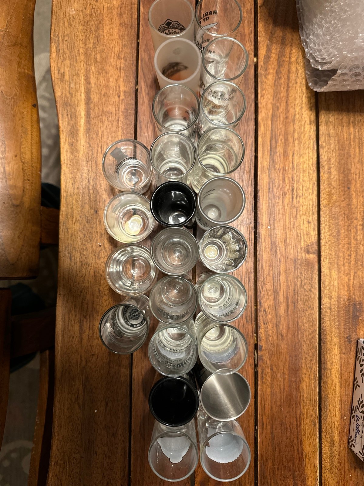 Harley Davidson shot glass collection