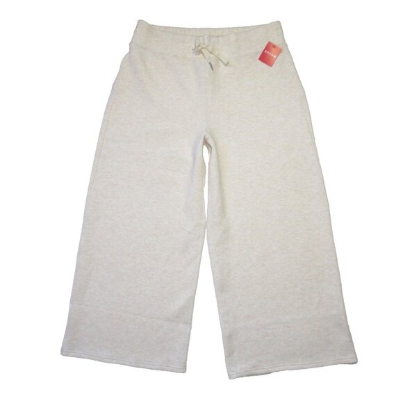 NWT SPANX 50433R AirEssentials Wide Leg Cropped in Heather Oatmeal Pants 1X