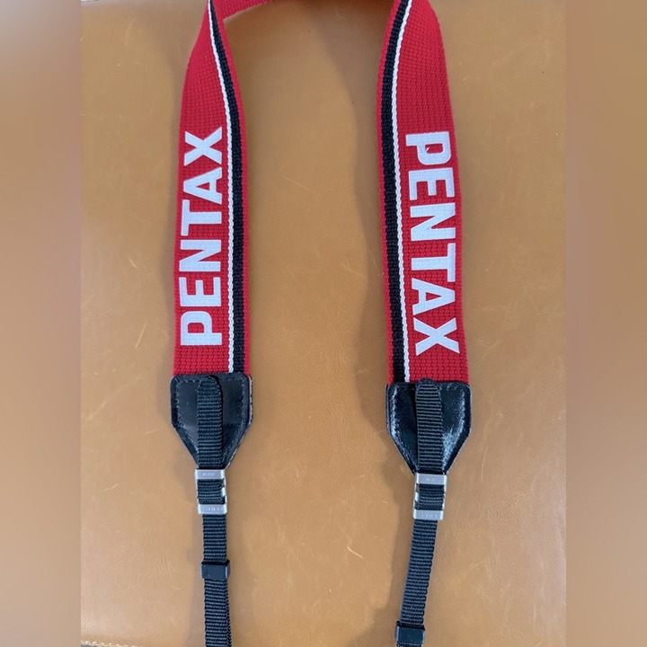 Vintage PENTAX Camera Neck Strap with Leather Ends