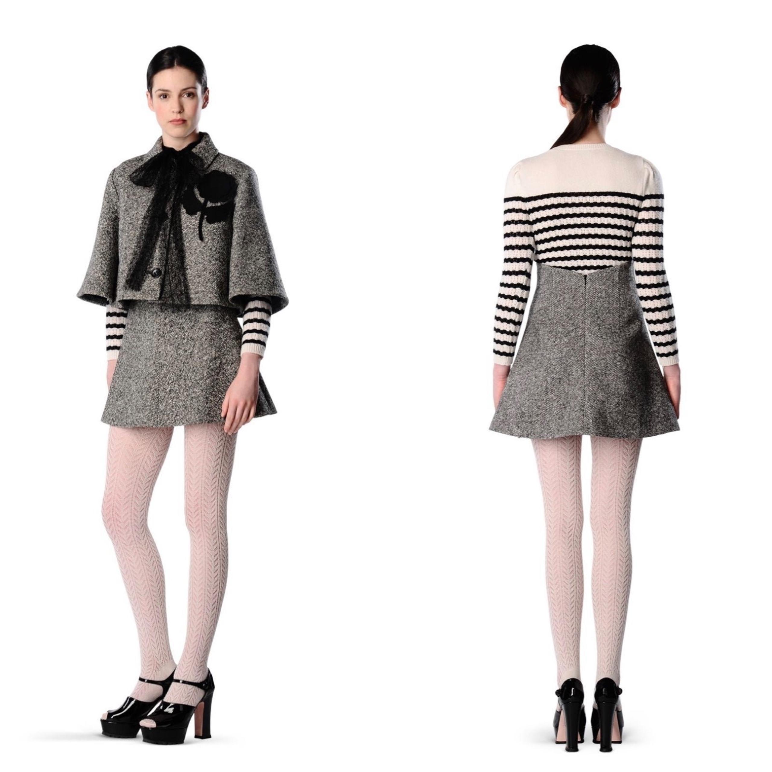 RED VALENTINO wool mini skirt size 38