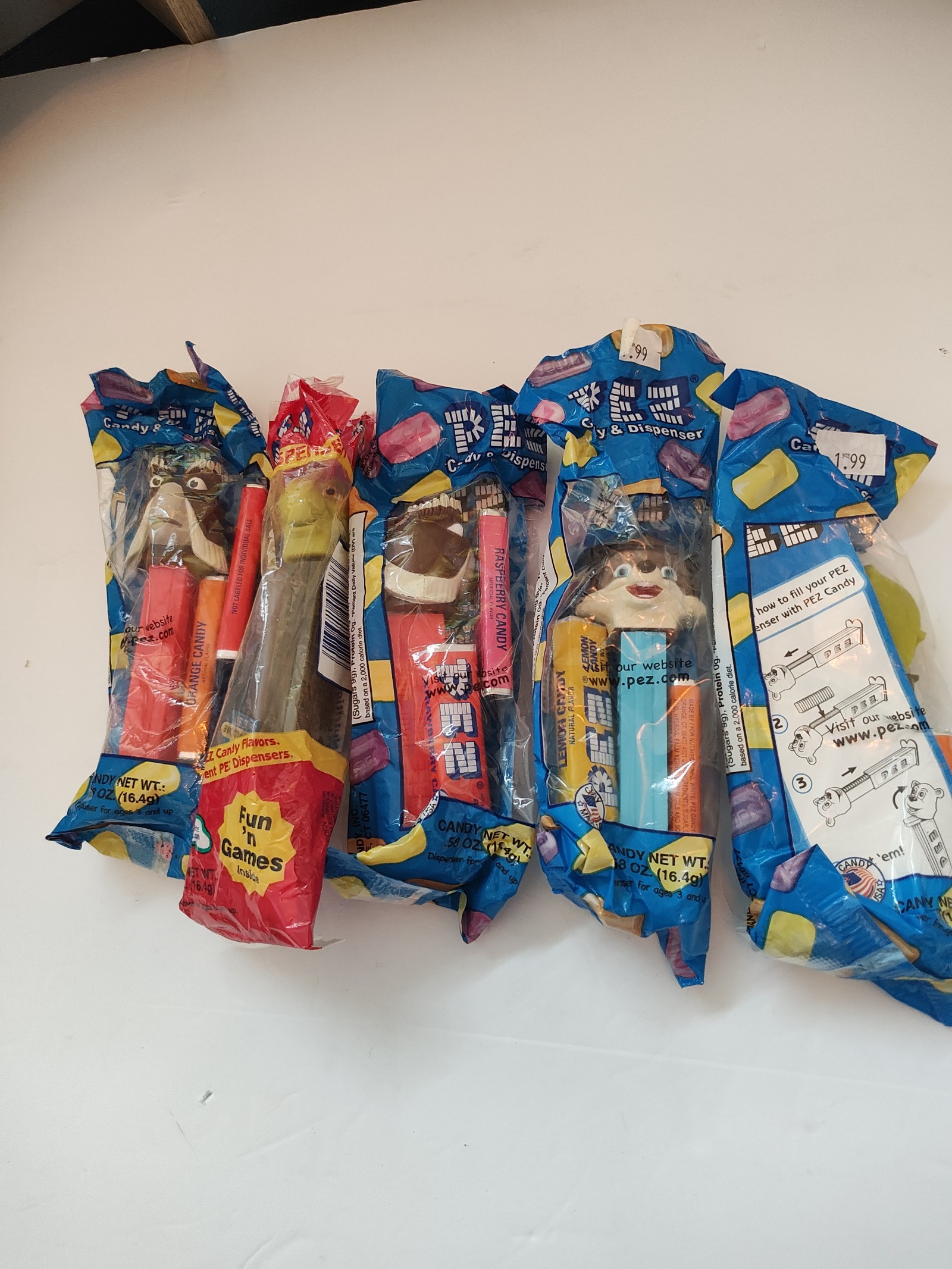 Vintage DreamWorks Over the Hedge PEZ Dispenser set SEALED