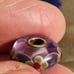 Authentic Trollbeads purple lavendar base red dot. Stamped LAA 925