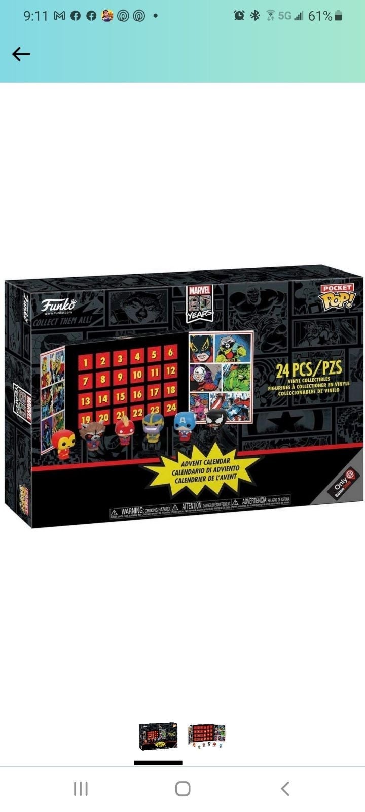 Funko POP Marvel Advent Calendar