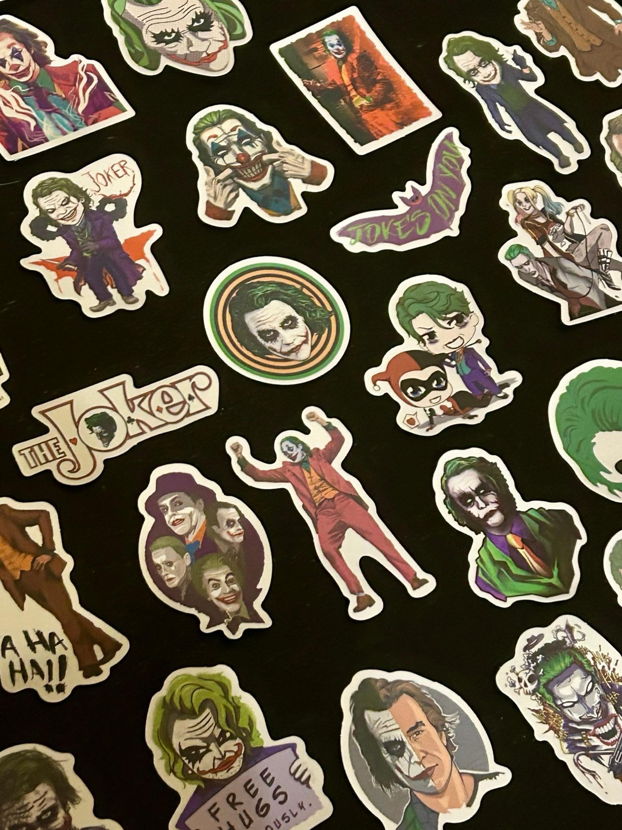 DC Comics, Joker, Harley Quinn, etc. Lot of 49 Stickers