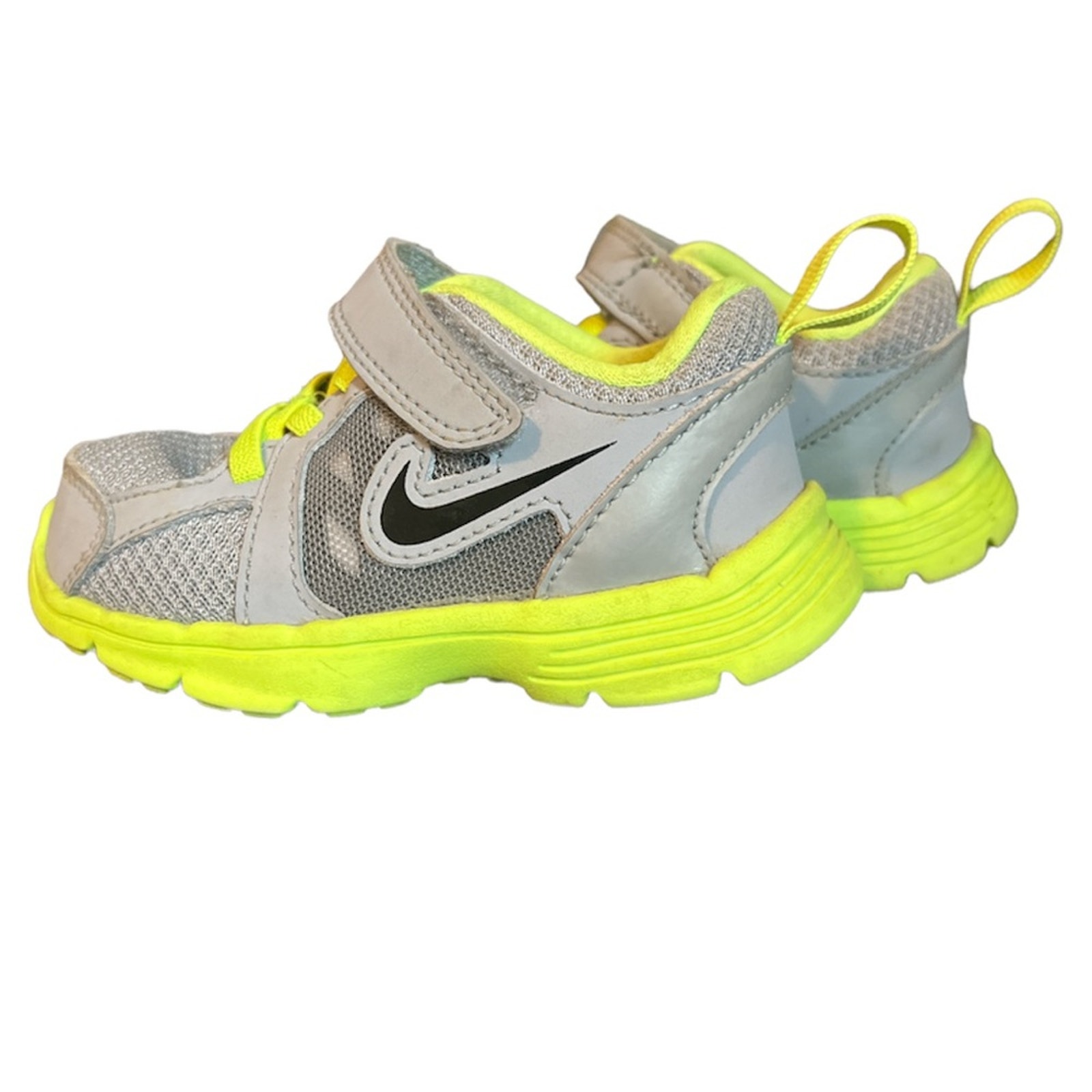 Infant Nike Grey and Neon Green Sneakers