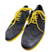 Cole Haan ZeroGrand Oxford Sneakers Blue Suede Yellow Laces 9.5 Michigan Shoes