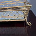 Vintage Tall Basket Weave Bead Vanity Mirror Tray Golden Metal