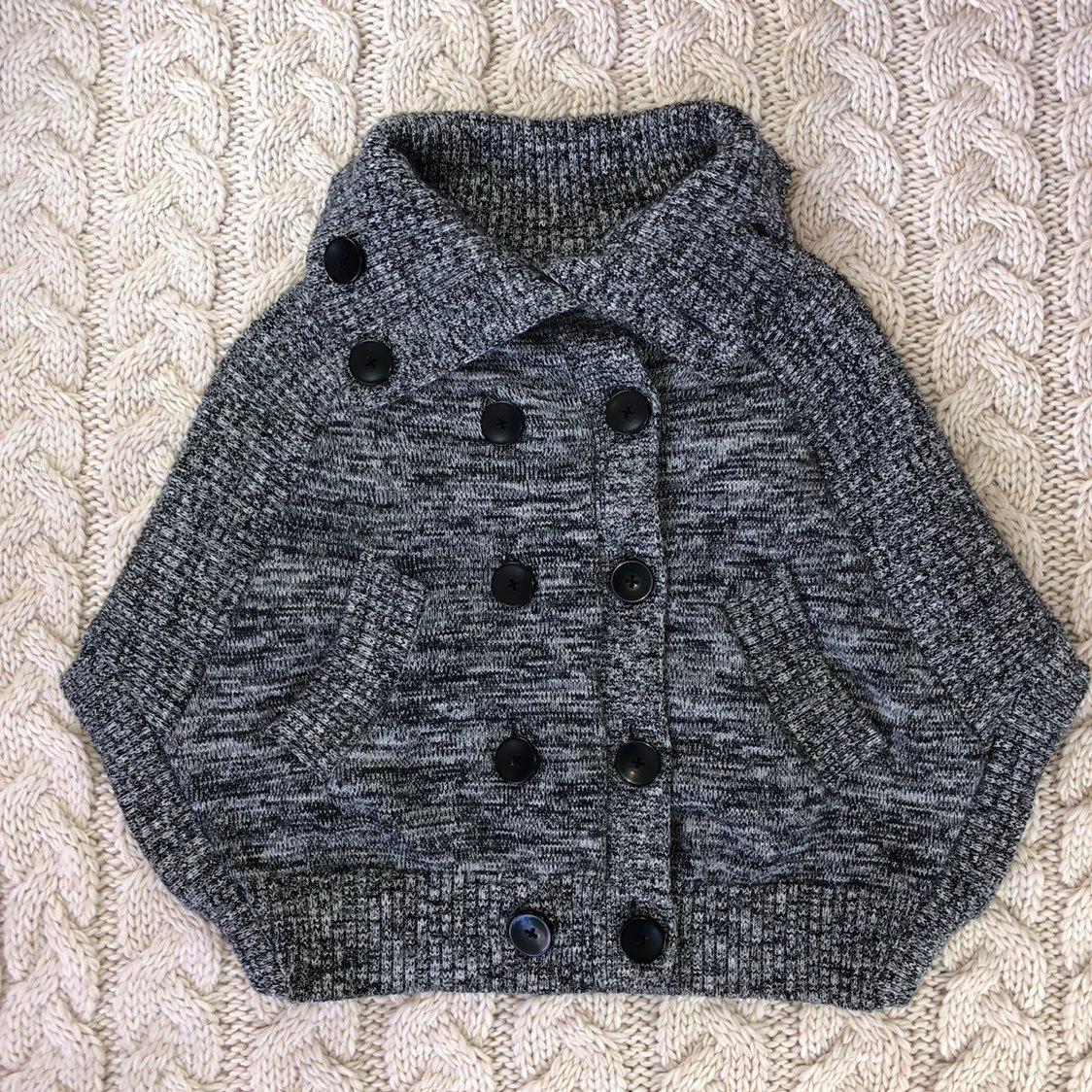 Anthropologie Gray Poncho Sweater