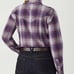 Women's Duluth Pearl Snap Flannel Fence Mender Shirt Size Small Purple Plaid