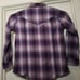 Women's Duluth Pearl Snap Flannel Fence Mender Shirt Size Small Purple Plaid