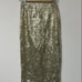 COUTURE D'ADAM Gold Sequined Tight Skirt 38