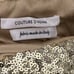 COUTURE D'ADAM Gold Sequined Tight Skirt 38