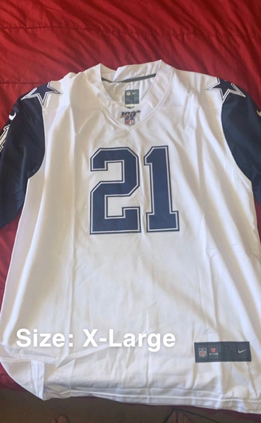 Nike NFL Dallas Cowboys Game Jersey Ezekiel Elliott White T-Shirt