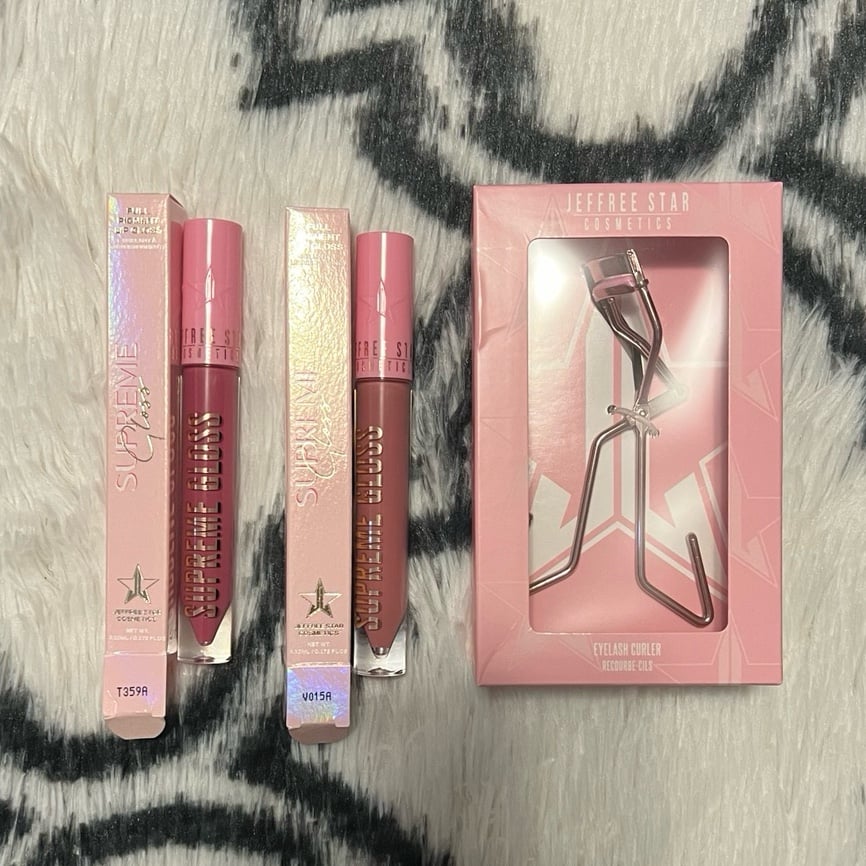Jeffree Star Supreme Gloss and Eyelash Curler Bundle