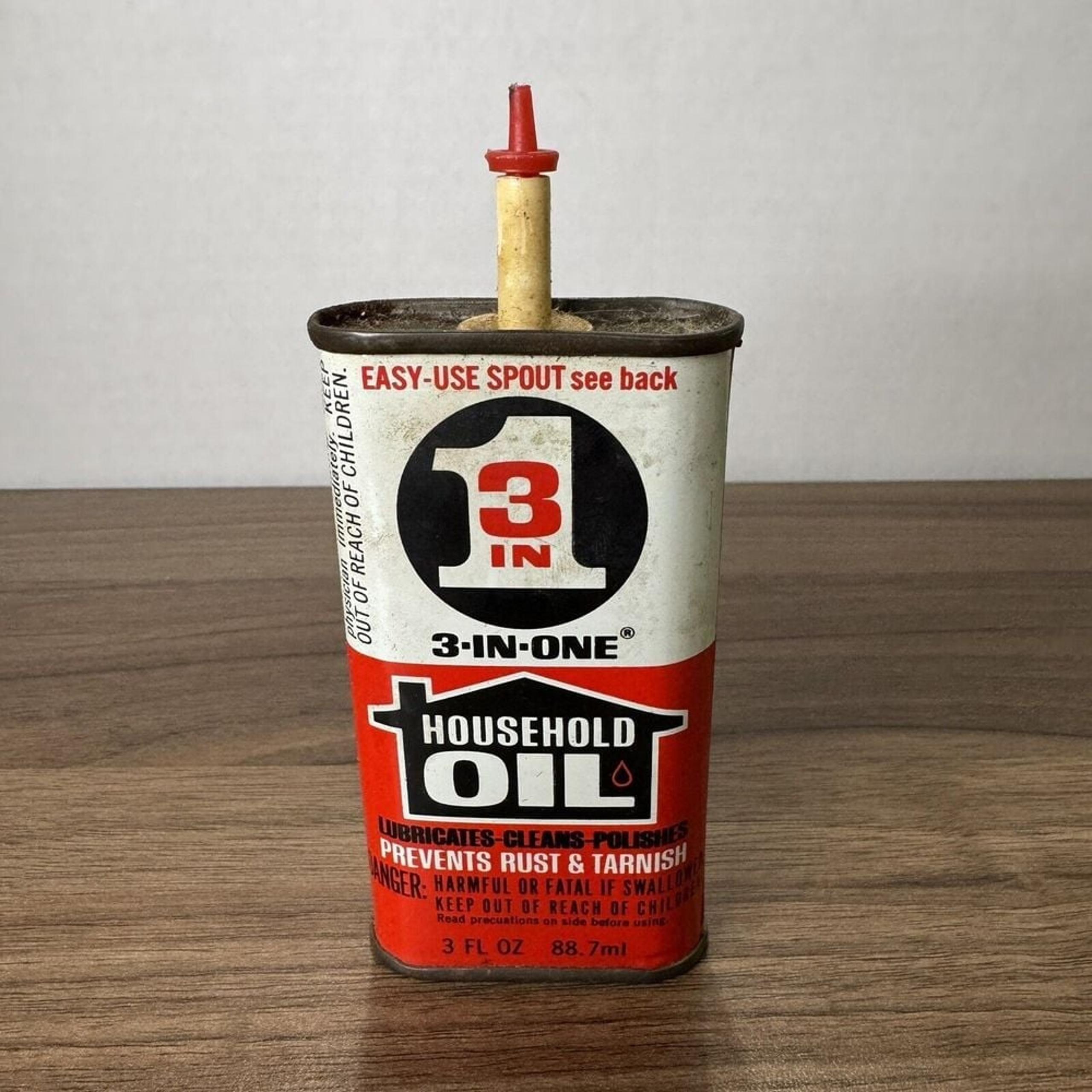 Vintage Handy Oiler 3‐IN‐1 Oil - Household Oil ~ 3oz Tin Oil Can Approx 1/4 Full