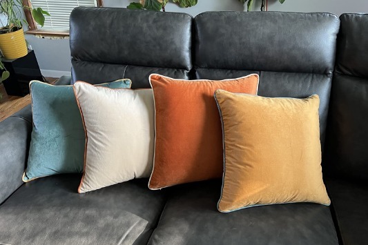 4 Packs Soft Velvet Double-Sided Designs Throw Pillow Covers store 18x18 inch