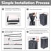 Laundry Basket with Wheels, 75L Collapsible Laundry Hamper, Clothes Hamper