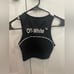 Black and White Athletic Logo Seamless Bra Size S-M