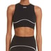 Black and White Athletic Logo Seamless Bra Size S-M