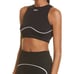 Black and White Athletic Logo Seamless Bra Size S-M