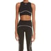 Black and White Athletic Logo Seamless Bra Size S-M