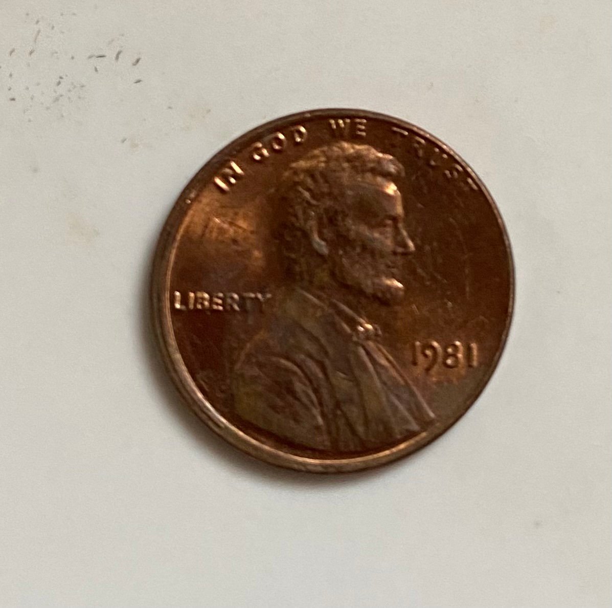 1981 Penny NO mint mark and off center RARE