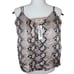 L'AGENCE Jane Spaghetti Strap Python Print Silk Top XS