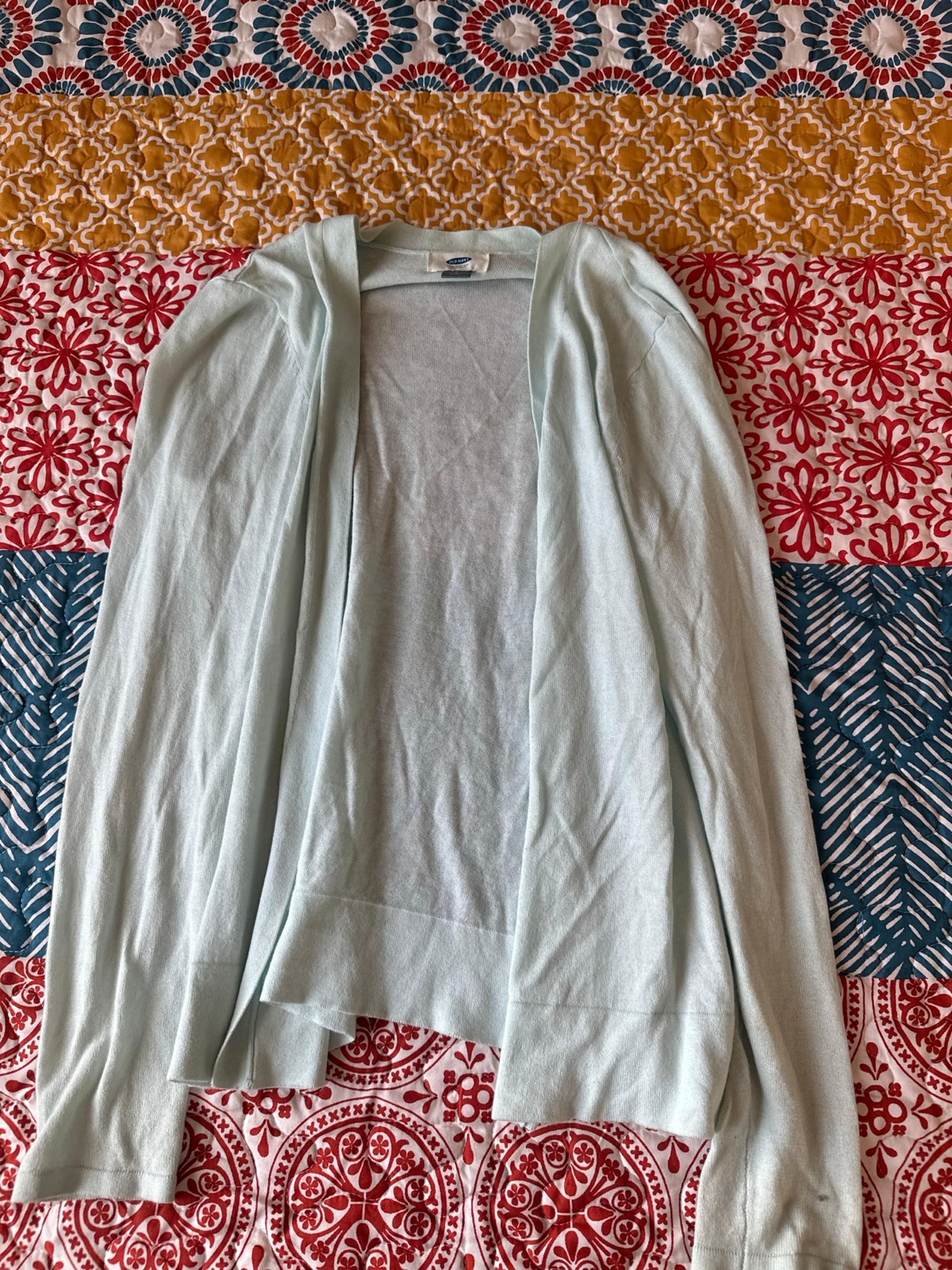 OLD NAVY WOMEN LIGHT BLUE COVER UP CARDIGAN SWEATER TOP SMALL S