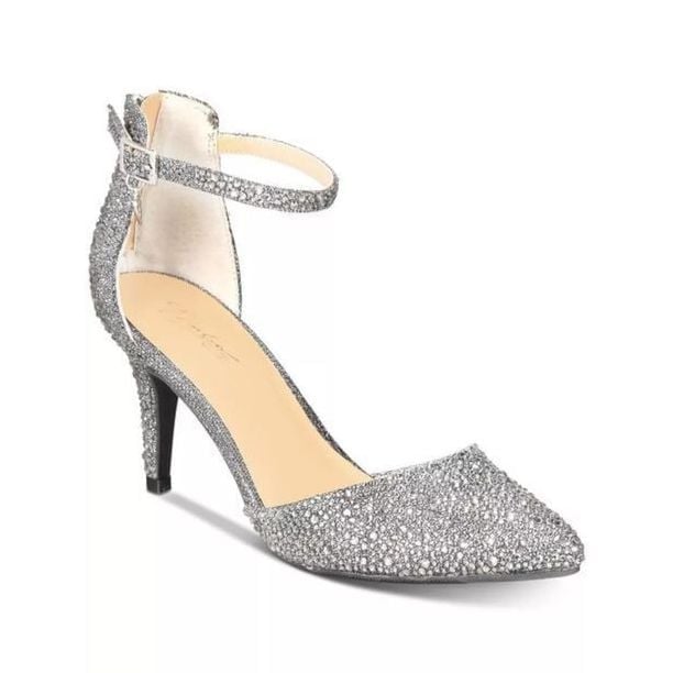 THALIA SODI Womens Gray D'orsay Vanesssa Pointed Toe Stiletto Pumps Shoes 7.5 M