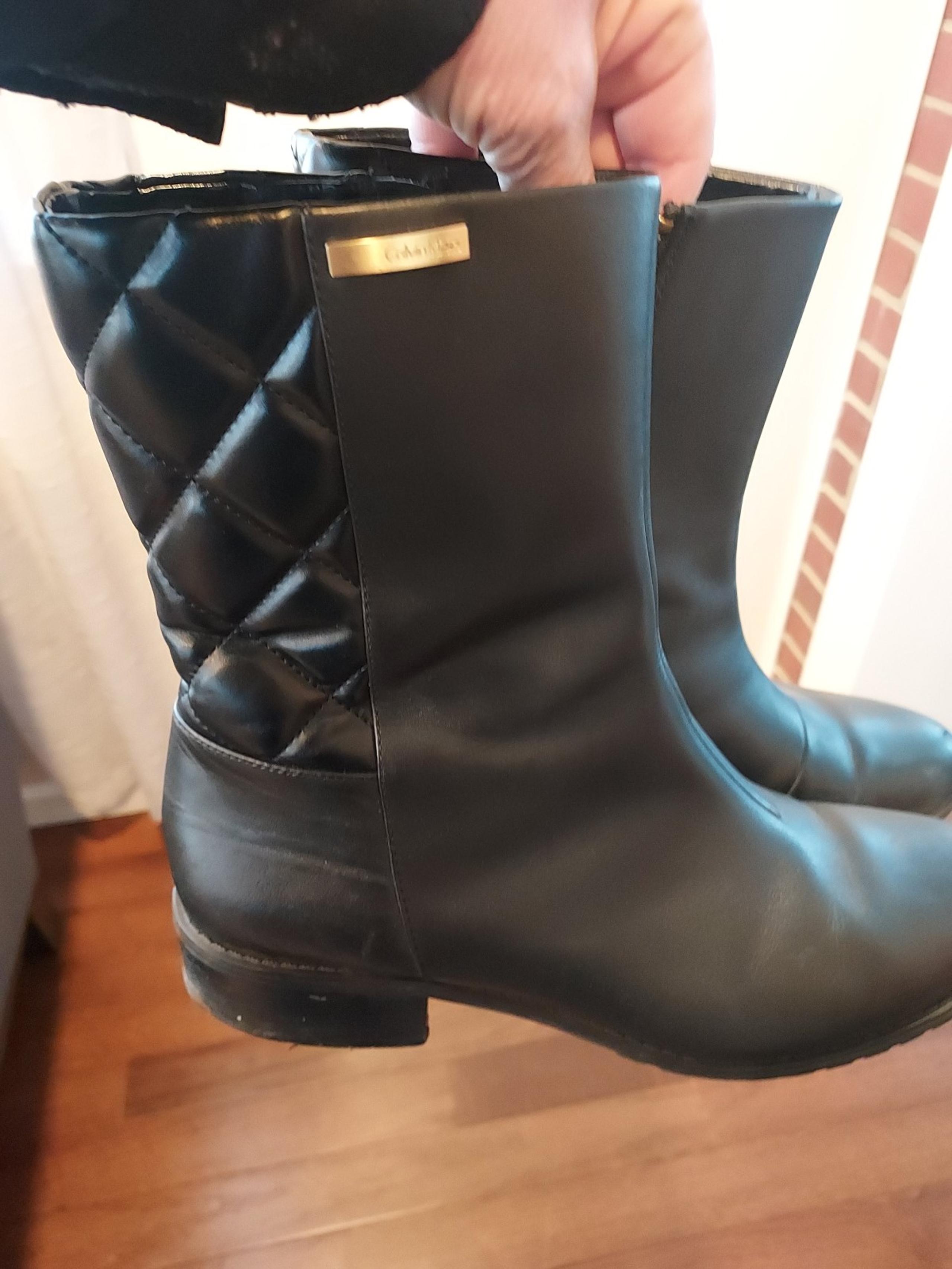 CALVIN KLEIN RENE QUILTED BOOTS SZ 9.5