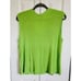 Chico’s Travelers 3 Neon Green Tank Sleeveless Slinky Plunging Front No Iron