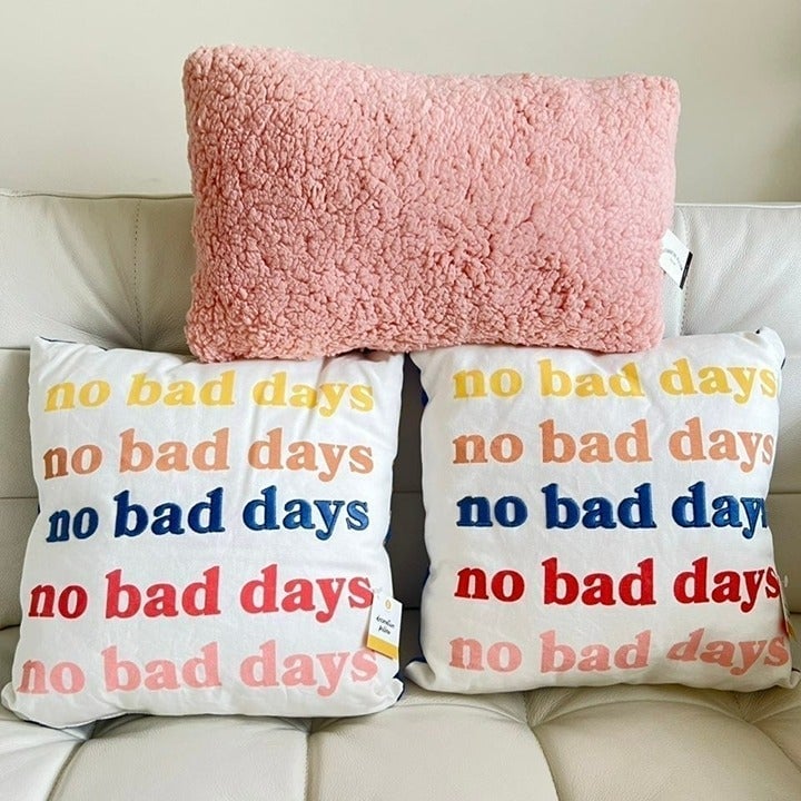 Target BP No Bad Days & Faux Fur Pillow Set of 3