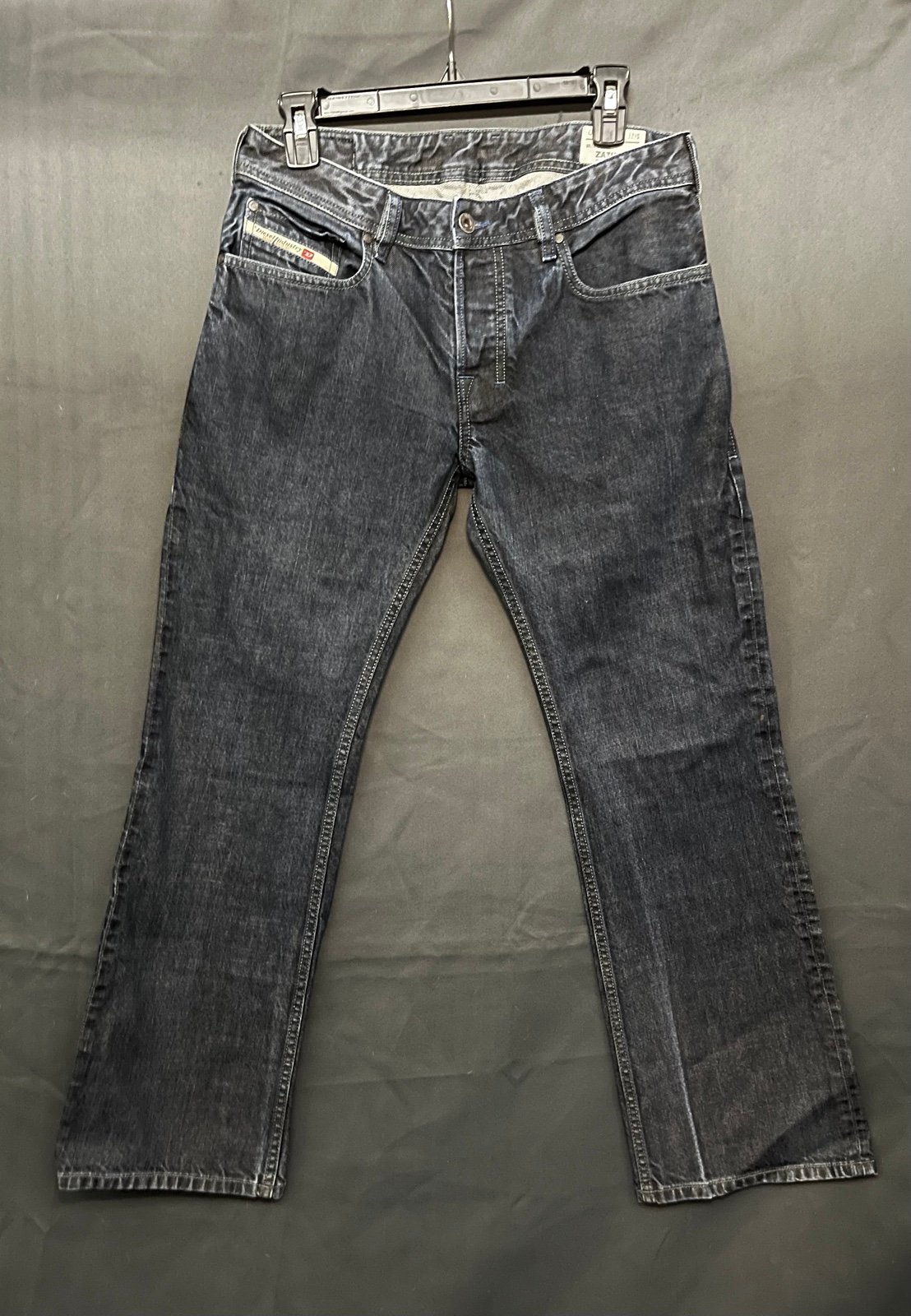 Diesel Jeans Mens 30x30 Blue Zatiny Denim Button Fly Cotton Bootcut Stretch