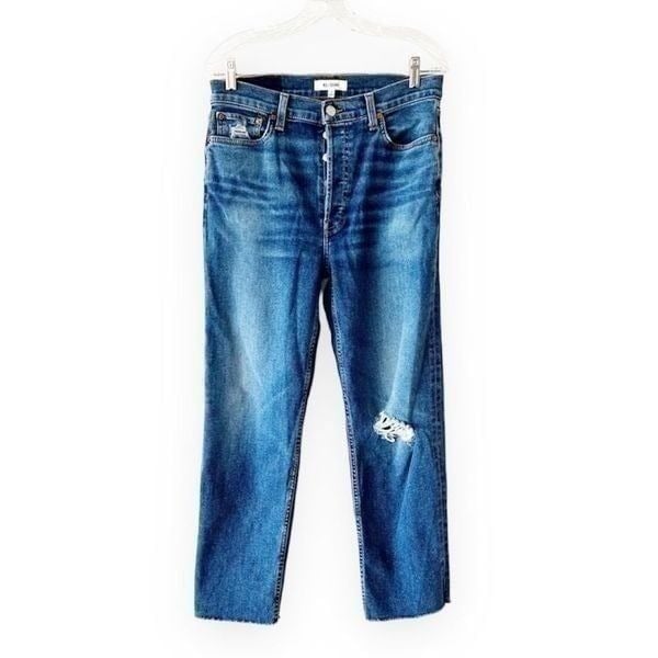 Re/Done Levi’s 70’s Stovepipe Jeans Size 29 Worn True Indigo Straight Cropped