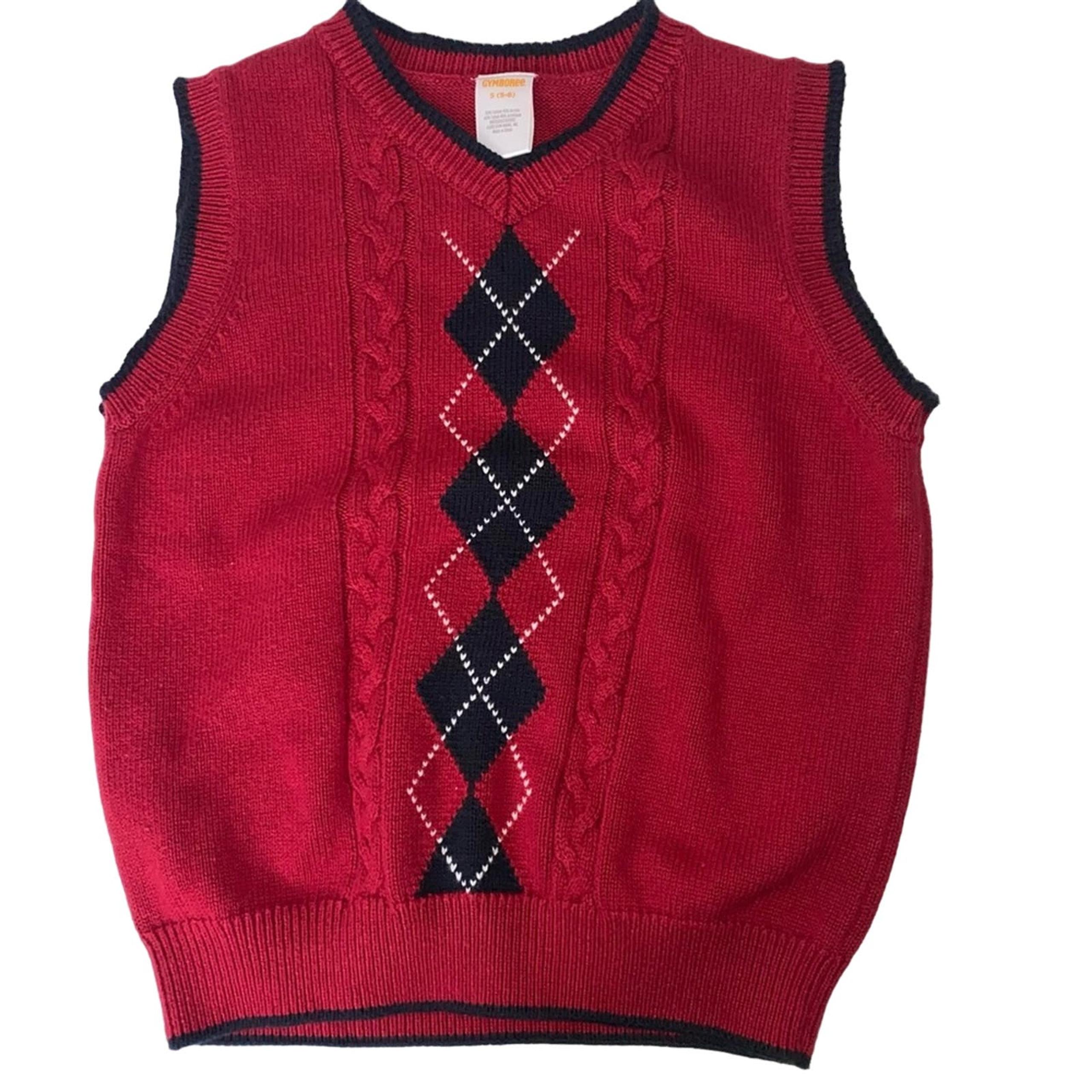 Boys Gymboree Sweater Vest V-Neck Size Small 5-6