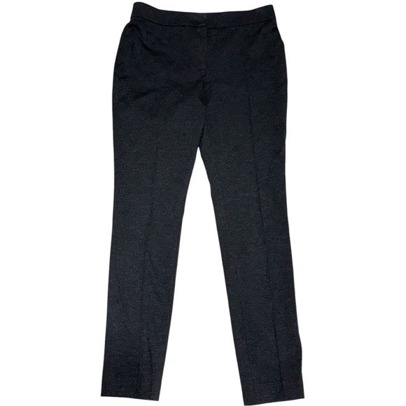 Akris Punto Dark Gray Flannel Stretchy Trousers Size 8