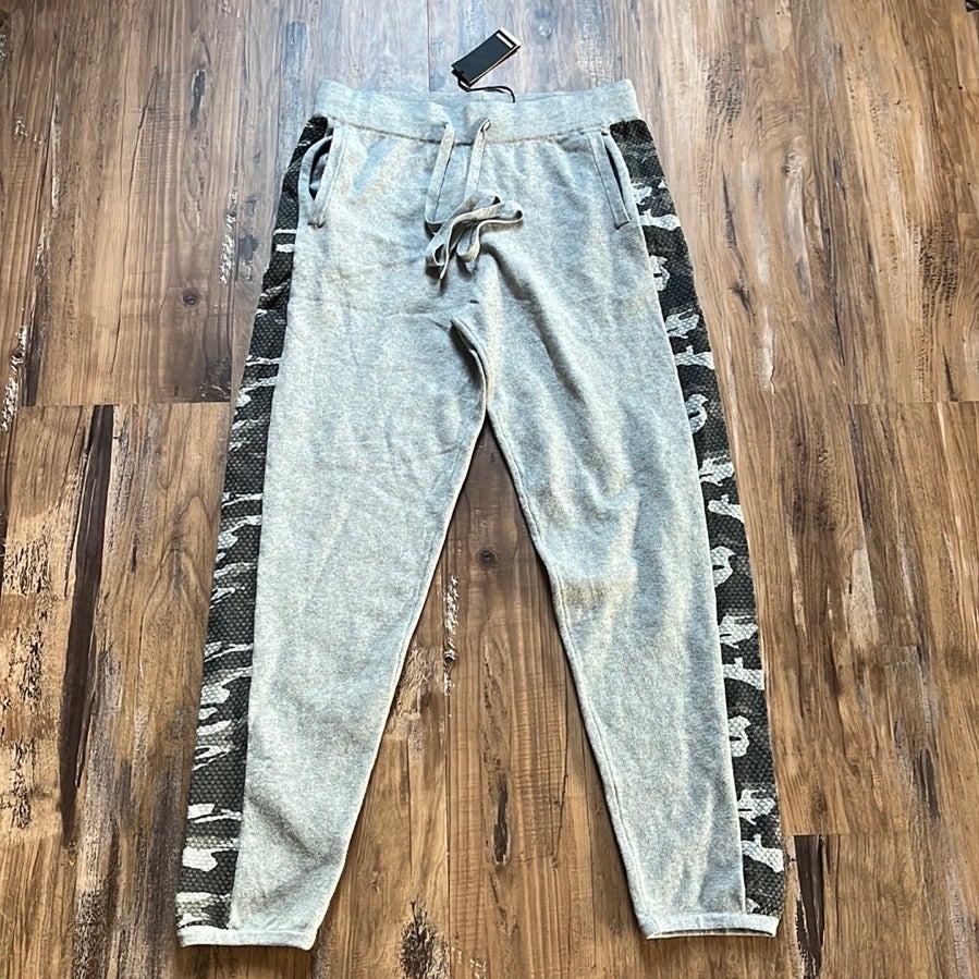 Monrow Cotton/Cashmere Blend Gray Jogger Pants