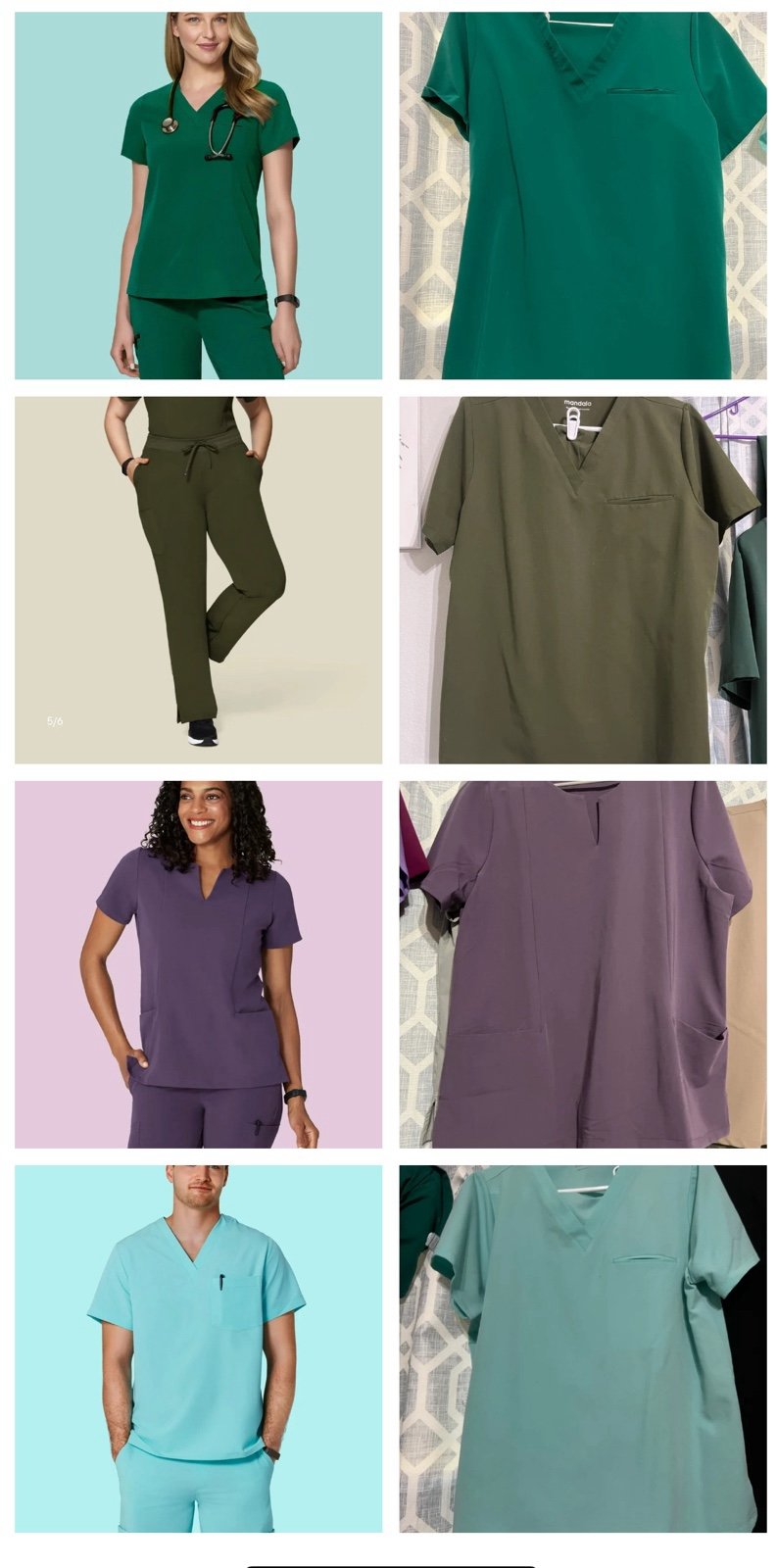 Women’s large mandala scrub sets- 4 colors