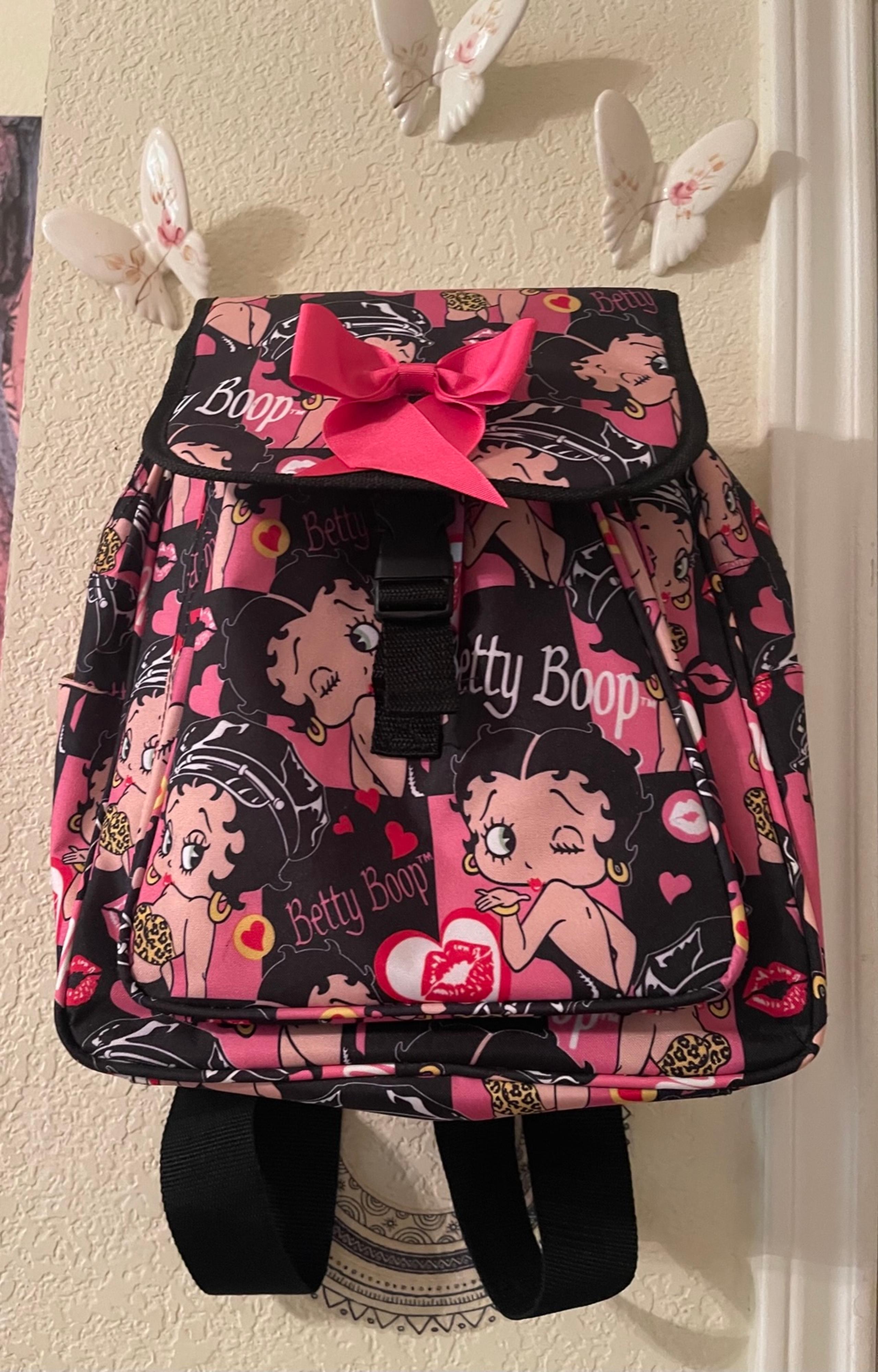 Betty Boop Pink and Black Backpack pre-owned
