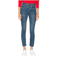 RE/DONE ORIGINALS Jean Women Sz 27 High Rise Crop Normcore Basic Western Grunge