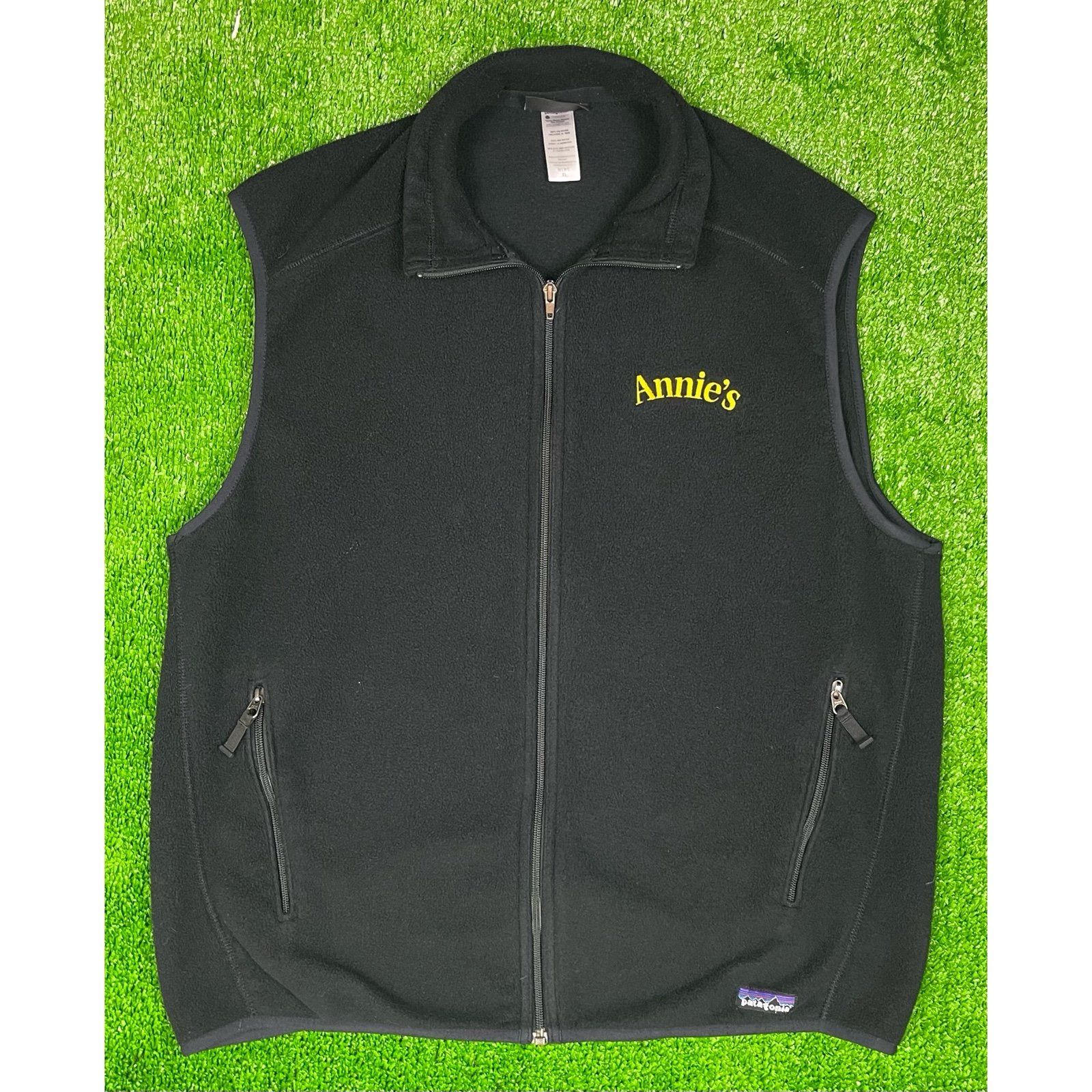 Annie's Embriodered Black Patagonia Synchilla Vest
