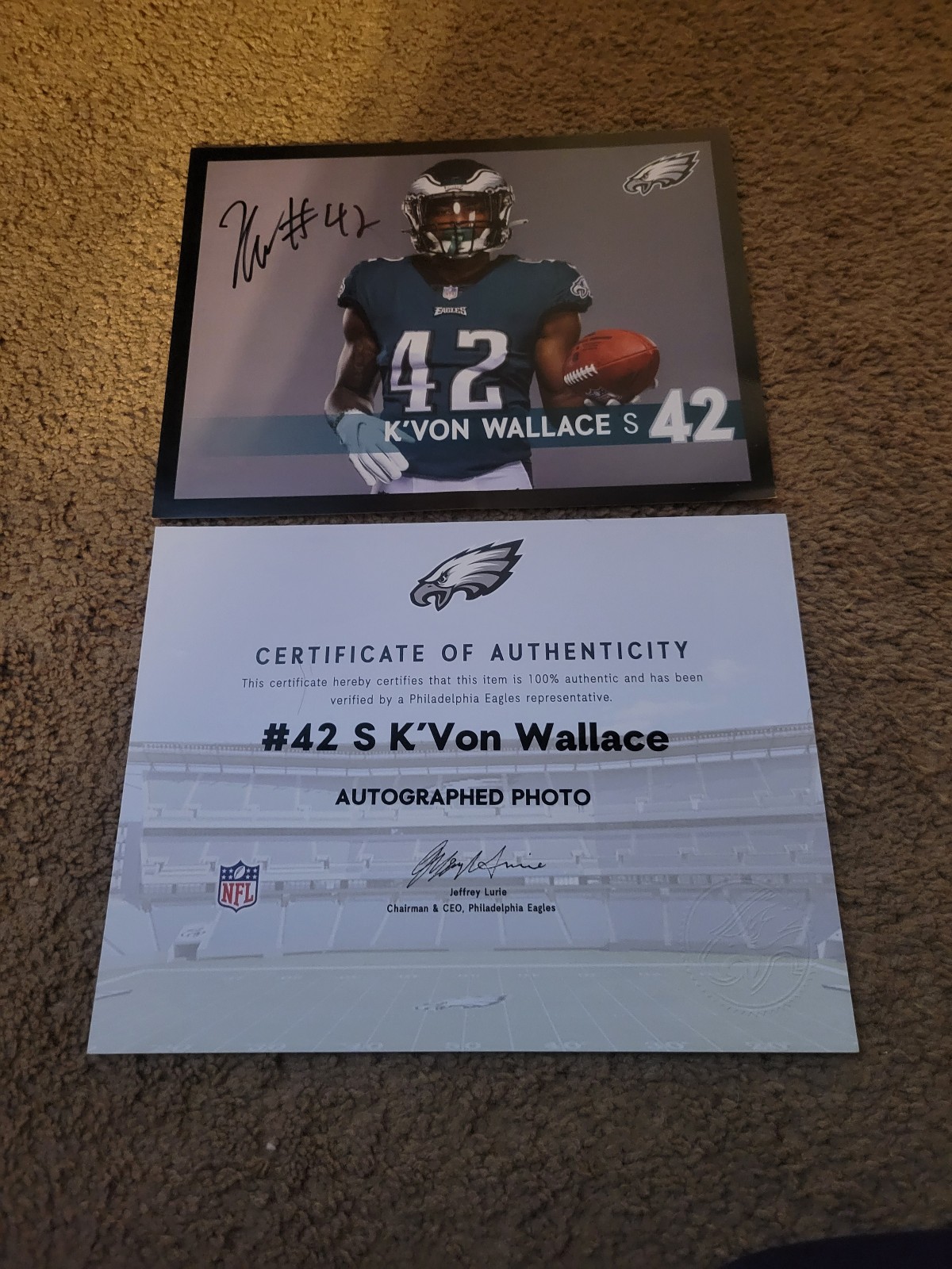 K'von wallace signed photo with COA